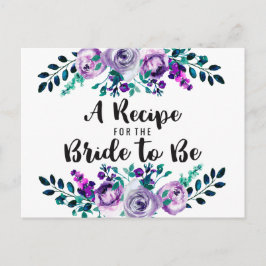 Munt & Paarse Bloemen Vrijgezellenfeest Recept Kaa Briefkaart