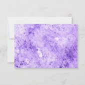 Munt & Paarse Bloemen Waterverf Bruiloft Receptie Kaart (Achterkant)