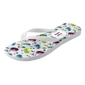 Munt & Paarse Macaroons & het Patroon van de Berge Teenslippers (Schuin)