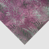 Munt Paarse tropische bladeren Abstract Tissuepapier (Detail)