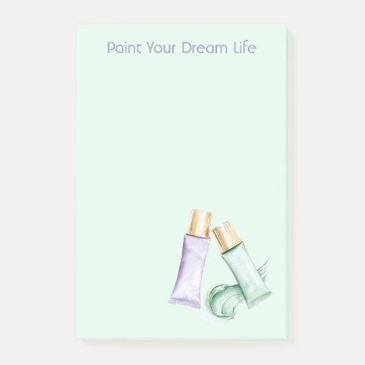 Munt Paarse Verf Droom Leven Post-it® Notes (Voorkant)
