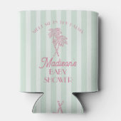 Munt Palm Lente Pastel Strand Baby Shower Blikjeskoeler (Achterkant)