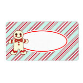 Munt Pepermunt Kerst Koekjes Labels (Voorkant)
