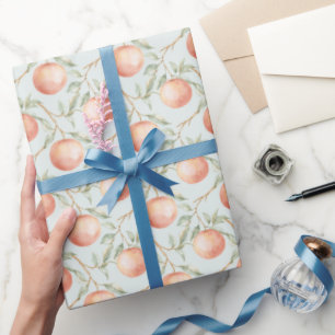 Munt Perzik Grapefruit Verjaardag Cadeaupapier