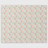 Munt Perzik Grapefruit Verjaardag Cadeaupapier (Vlak)