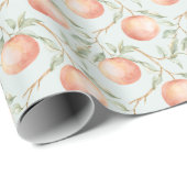 Munt Perzik Grapefruit Verjaardag Cadeaupapier (Rol Hoek)