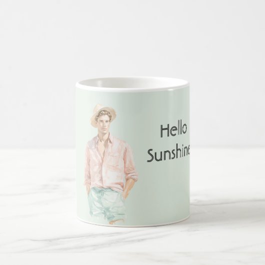 Munt Perzik Hello Sunshine Man Koffiemok (Center)