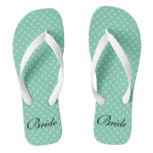 Munt polka dots patroon trouw bruid flipsflops teenslippers (Voetbed)