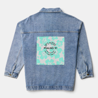 Munt psalmen 91 bloem denim jacket