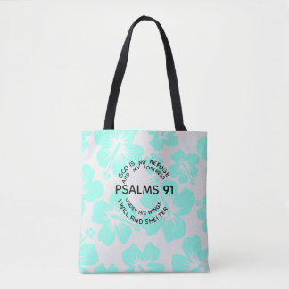 Munt psalmen 91 bloem tote bag