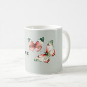Munt Rode Aardbei Vlinders Koffiemok (Voorkant rechts)