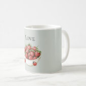 Munt Rode Aardbeien & Lieveheersbeestjes Koffiemok (Voorkant rechts)