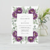 Munt Roze Botanische Bliss Bruiloft Kaart (Staand voorkant)