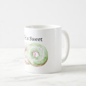 Munt Roze Donuts Het Leven is Zoet Koffiemok (Voorkant rechts)