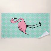 Munt Roze flamingo Beach Pool Towel Vacking Gift Strandlaken (Voorkant)
