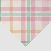 munt roze frambose oranje zomertijd tartan plaid tissuepapier (Detail)