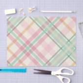 munt roze frambose oranje zomertijd tartan plaid tissuepapier (Craft)