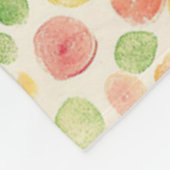 Munt Roze Geel Groen Fruitige Stippen Fleece Deken (Hoek)
