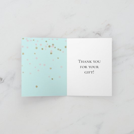 Munt Roze Goud Confetti Bedankt (Binnen)