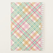 munt roze pastels springtijdplaid planner (Achterkant)