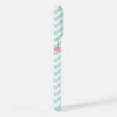 Munt & Roze Zigzag Pattern Starfish iPhone Hoesje (Rechterkant)