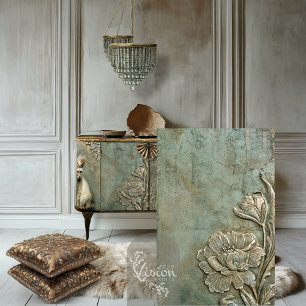 Munt Salie Allure Nouveau Bloemige Patina Tissuepapier