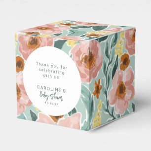 Munt Salie Roze Bloemstuk Aangepaste Baby Shower B Bedankdoosjes