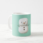 Munt Schattige Kerstman Sneeuwman Koffiemok (Voorkant links)