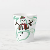 Munt sneeuwman latte mok (Voorkant)