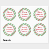 Munt Streep Kerststickers Ronde Sticker (Vel)