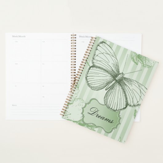 Munt Strepen Vlinder Planner (Display)