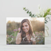 Munt | Sweet Script Photo-Afstuderen Kaart (Staand voorkant)