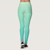Munt Teal Gradiënt  Leggings (Achterkant)