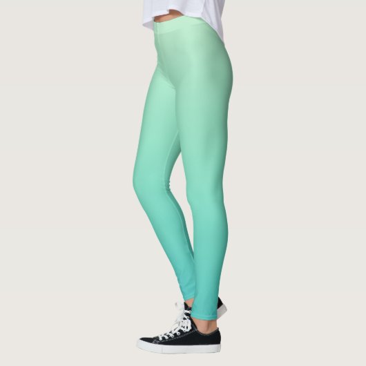 Munt Teal Gradiënt  Leggings (Links)