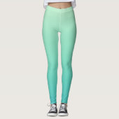 Munt Teal Gradiënt  Leggings (Voorkant)