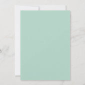 Munt Teal Ranunculus Eucalyptus Bruiloft Kaart (Achterkant)