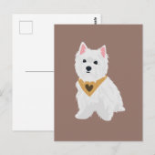 Munt The Cute West Highland Terrier Dog Briefkaart (Voorkant / Achterkant)