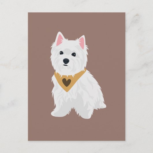 Munt The Cute West Highland Terrier Dog Briefkaart (Voorkant)