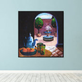 Munt thee Marokko Canvas Afdruk (Insitu (Houten vloer))