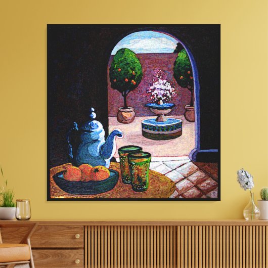 Munt thee Marokko Canvas Afdruk (Insitu (Woonkamer))