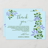 Munt Tuin Bloemen Bruiloft  Dank je Kaart (Voorkant / Achterkant)