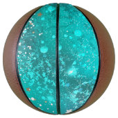Munt Turquoise Folie Achtergrond Basketbal (Verticaal)