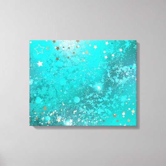Munt Turquoise Folie Achtergrond Canvas Afdruk (Voorkant)