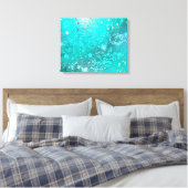 Munt Turquoise Folie Achtergrond Canvas Afdruk (Insitu (Slaapkamer))