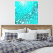 Munt Turquoise Folie Achtergrond Canvas Afdruk (Insitu (Slaapkamer))