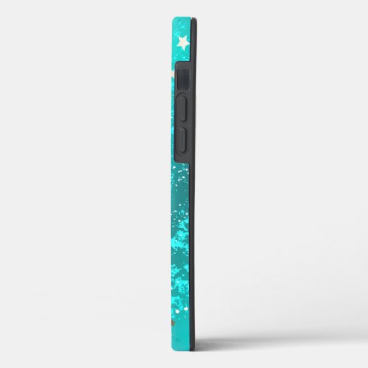 Munt Turquoise Folie Achtergrond Case-Mate iPhone Case (Achterkant / Links)