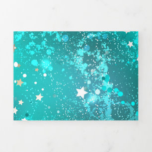 Munt Turquoise Folie Achtergrond Drieluik Kaart