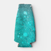 Munt Turquoise Folie Achtergrond Flesjeskoeler (Voorkant)