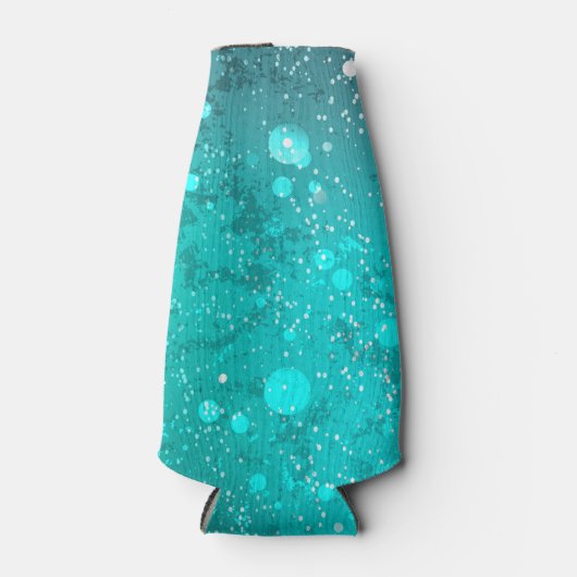 Munt Turquoise Folie Achtergrond Flesjeskoeler (Voorkant)