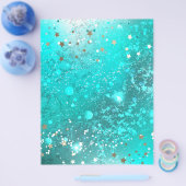 Munt Turquoise Folie Achtergrond Flyer (Enkel)